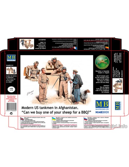 Modern US tankmen in Afghanistan. "Can we buy one of your sheep for a BBQ?"