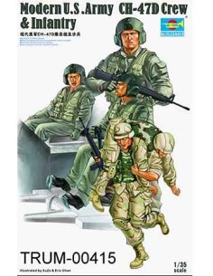 Modern U.S. Army CH-47D Crew & Infantry