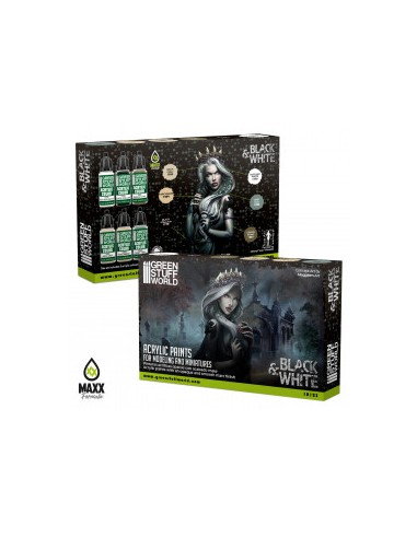 SET PINTURA BLANCO Y NEGRO