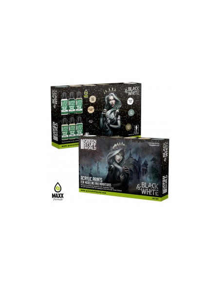 SET PINTURA BLANCO Y NEGRO