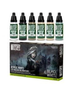 SET PINTURA BLANCO Y NEGRO