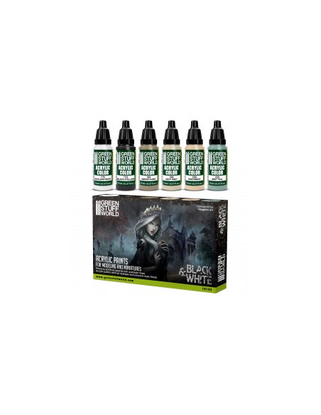 SET PINTURA BLANCO Y NEGRO
