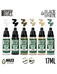 SET PINTURA BLANCO Y NEGRO 2