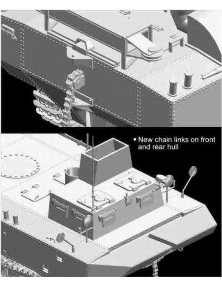 Panzerfahre Fahrendeck mit Genpanzerter Landwasserschlepper (Prototype Nr.II)