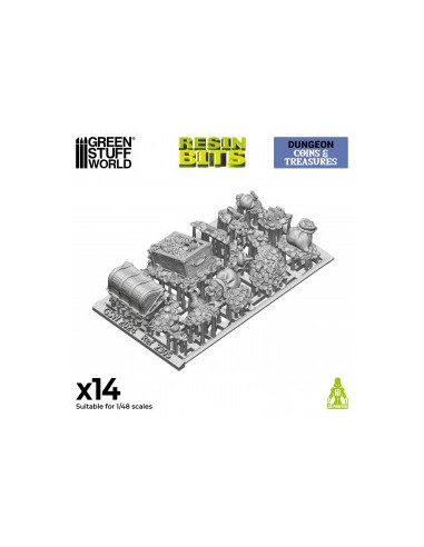 SET RESINA MONEDAS Y TESOROS