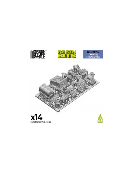 SET RESINA MONEDAS Y TESOROS