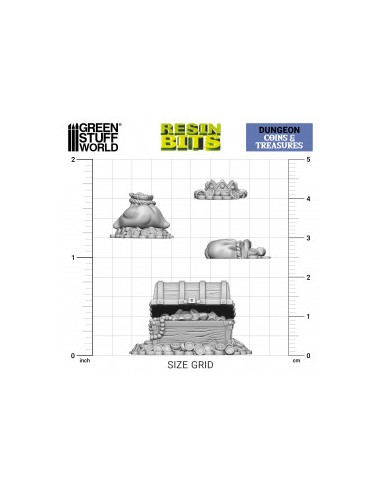 SET RESINA MONEDAS Y TESOROS