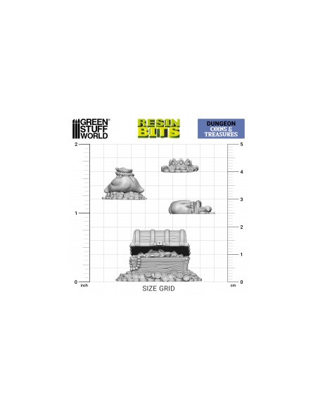SET RESINA MONEDAS Y TESOROS
