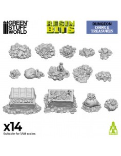 SET RESINA MONEDAS Y TESOROS