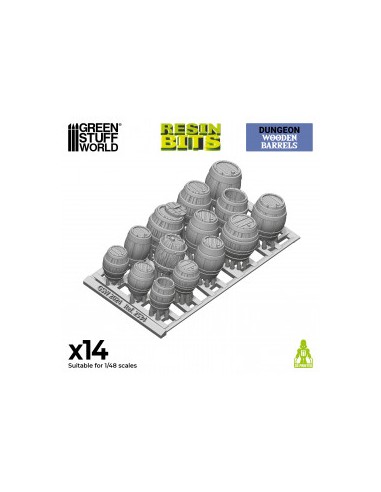SET RESINA BARRILES DE MADERA