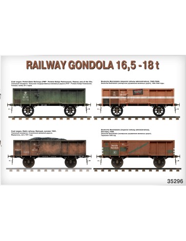Railway Gondola 16,5-18t with Figures & Barrels