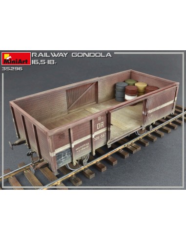 Railway Gondola 16,5-18t with Figures & Barrels