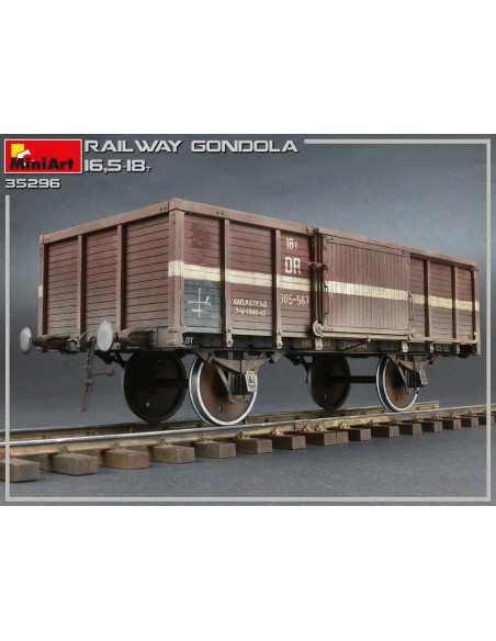 Railway Gondola 16,5-18t with Figures & Barrels