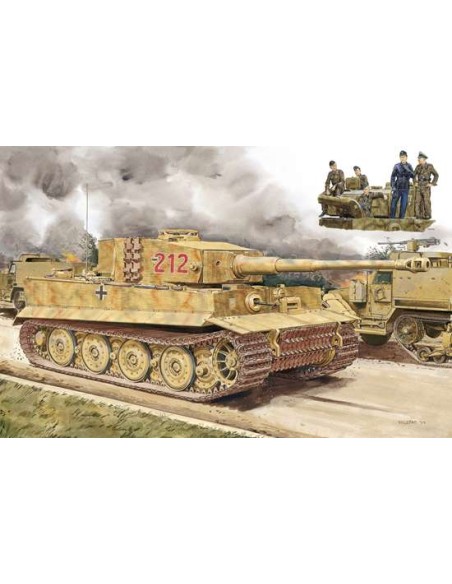 Pz.Kpfw.VI Ausf.E Tiger I Late Production w/Zimmerit + Tiger Aces Figure Set
