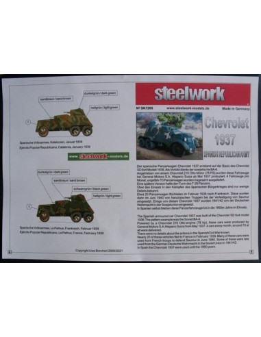PANZERWAGEN CHEVROLET 1937 SPANISH REPUBLICAN...