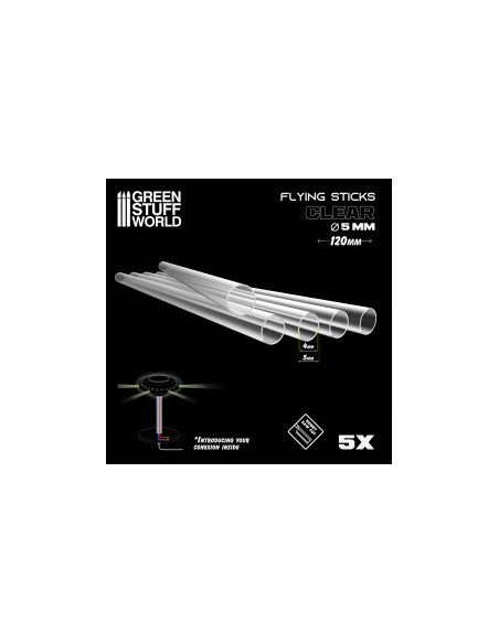 TUBOS ACRÍLICOS TRANSPARENTES 5mm