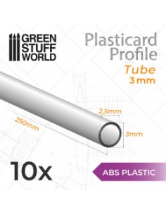 PERFIL PLASTICARD TUBO 3 mm (x 10)