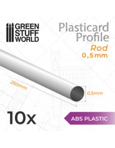 PERFIL PLASTICARD BARRA 0,5mm (x 10)