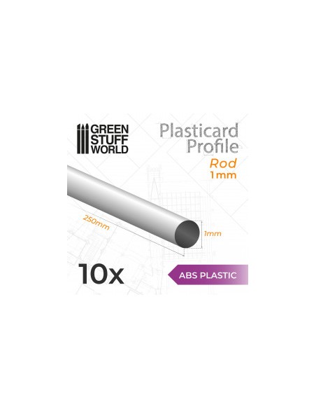 PERFIL PLASTICARD BARRA 1mm (X 10)