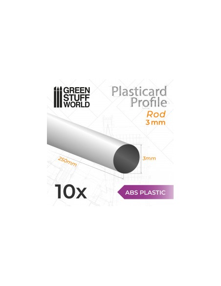 PERFIL PLASTICARD BARRA 3 mm (x 10)