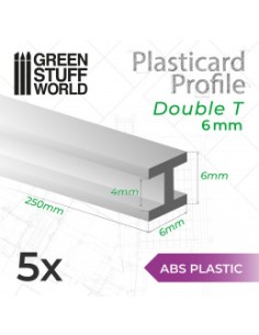 PERFIL PLASTICARD EN H 6mm (VIGA) (x 5)