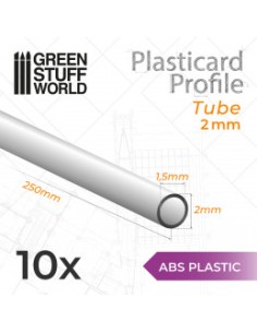 PERFIL PLASTICARD TUBO 2 mm (x 10)