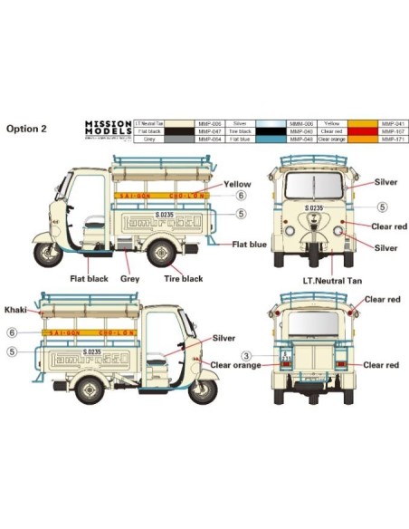 60'-70's Saigon Shuttle Motor - Tricycle Depot And A Take Break Driver (2 Kits In 1 Box)