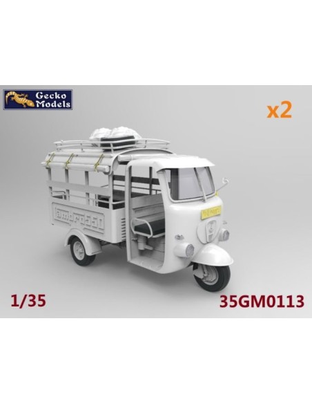 60'-70's Saigon Shuttle Motor - Tricycle Depot And A Take Break Driver (2 Kits In 1 Box)