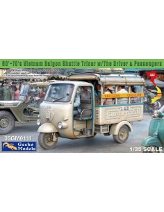 60'-70's Vietnam Saigon Shuttle Tricar With The Driver...