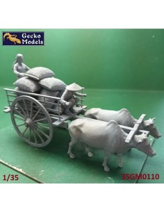 60'-70's Vietnamese Farmer Cattle Cart 2