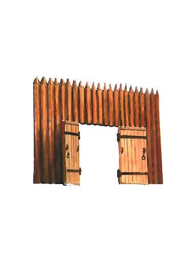 Fortress wall with gate