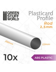 PERFIL PLASTICARD BARRA 2,5mm (x 10)