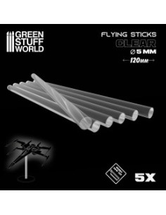 BARRAS ACRÍLICAS REDONDAS 5 mm TRANSPARENTES