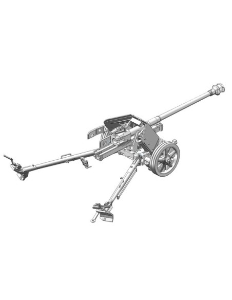 German 7,5cm Pak40 w/4 figures