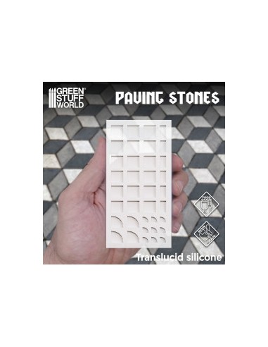 MOLDE SILICONA PAVIMENTO DE PIEDRA