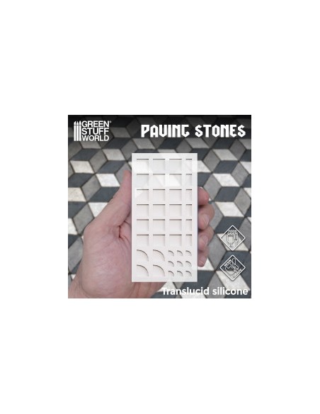 MOLDE SILICONA PAVIMENTO DE PIEDRA