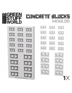 MOLDE SILICONA BLOQUES HORMIGÓN