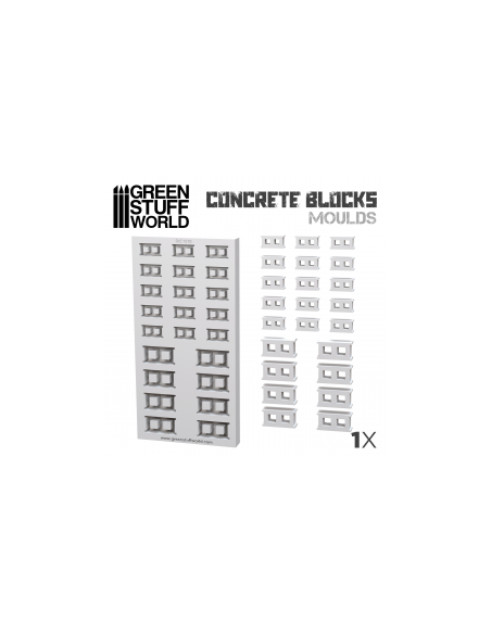 MOLDE SILICONA BLOQUES HORMIGÓN