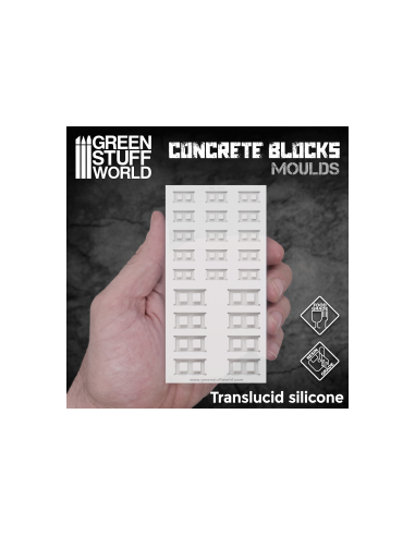 MOLDE SILICONA BLOQUES HORMIGÓN