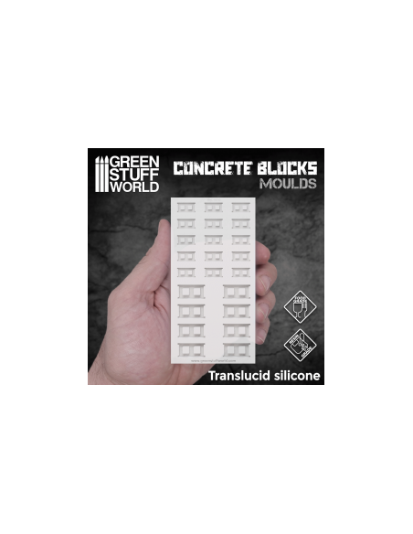 MOLDE SILICONA BLOQUES HORMIGÓN
