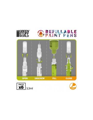 ROTULADOR RECARGABLE 0,5mm (PACK DE 6)