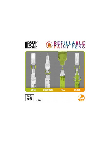 ROTULADOR RECARGABLE 0,5mm (PACK DE 6)