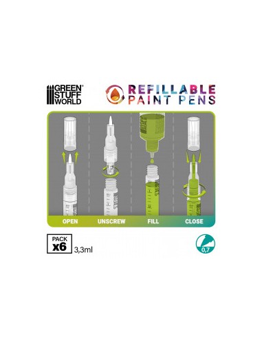 ROTULADOR RECARGABLE 0,7mm (PACK DE 6)