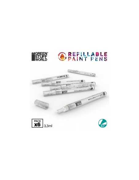 ROTULADOR RECARGABLE 0,7mm (PACK DE 6)