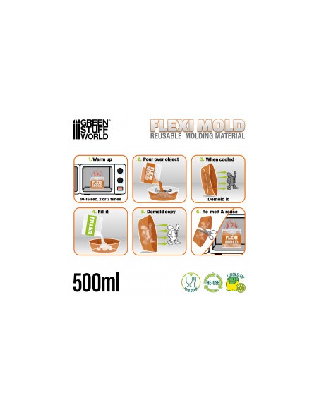FLEXIMOLD - MATERIAL REUTILIZABLE PARA MOLDES 500ml