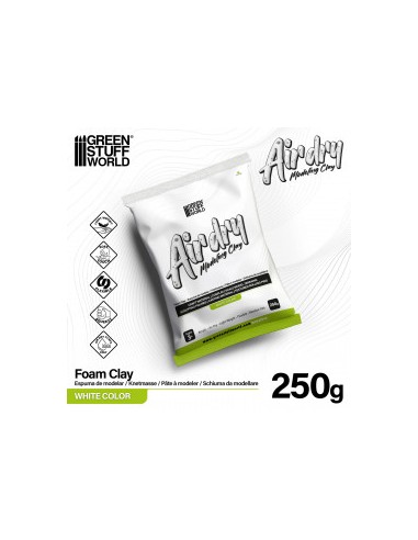 Air Dry Foam Clay 250gr. - Blanco