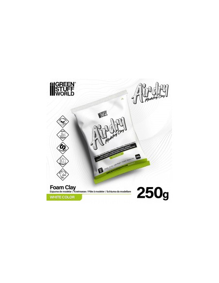 Air Dry Foam Clay 250gr. - Blanco