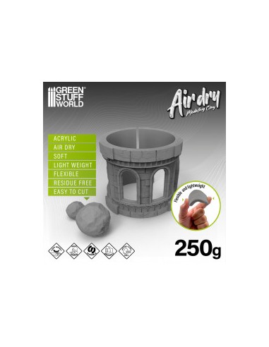Air Dry Foam Clay 250gr. - Gris