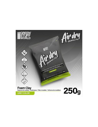 Air Dry Foam Clay 250gr. - Gris