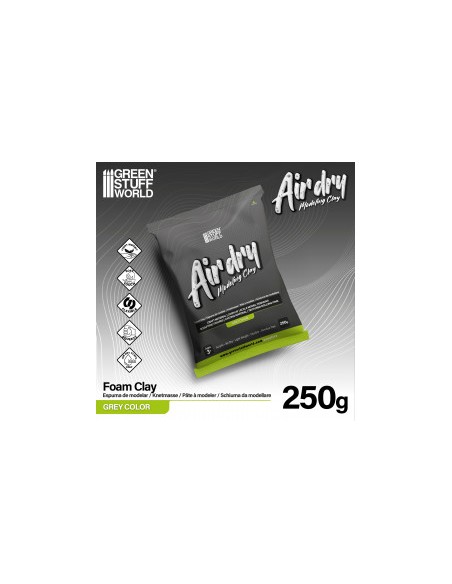 Air Dry Foam Clay 250gr. - Gris